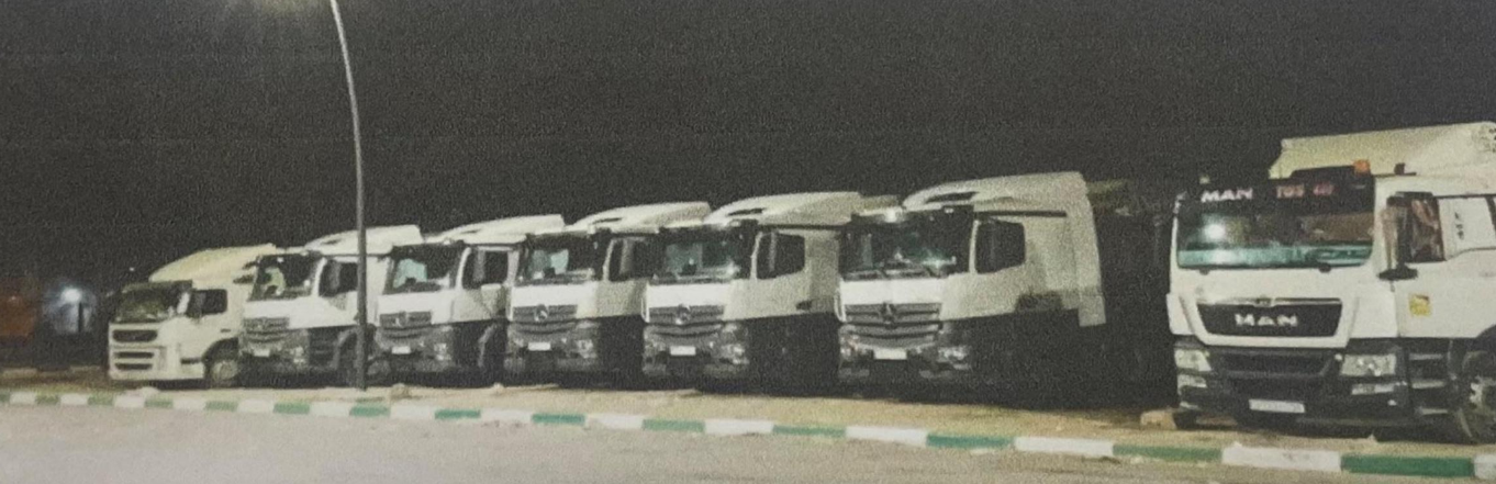 Flotte Mercedes alignée